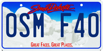 SD license plate 0SMF40