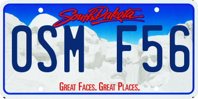 SD license plate 0SMF56