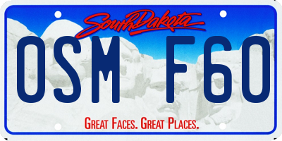 SD license plate 0SMF60
