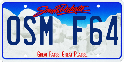 SD license plate 0SMF64