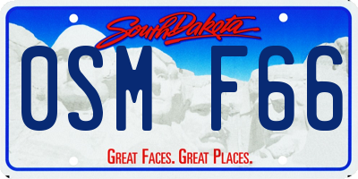 SD license plate 0SMF66