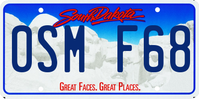SD license plate 0SMF68