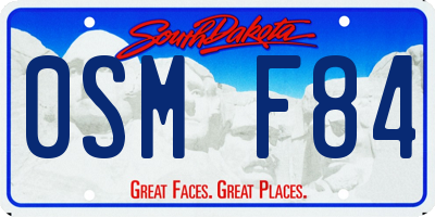 SD license plate 0SMF84