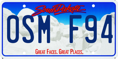 SD license plate 0SMF94