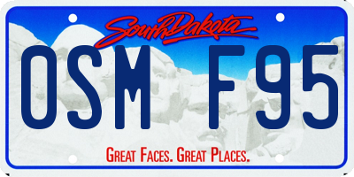 SD license plate 0SMF95