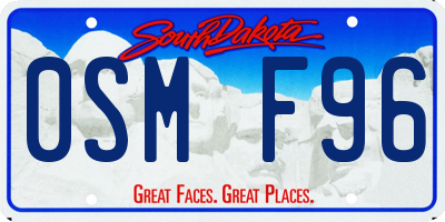 SD license plate 0SMF96