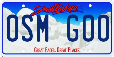 SD license plate 0SMG00