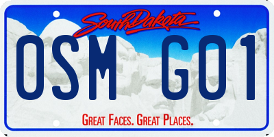 SD license plate 0SMG01