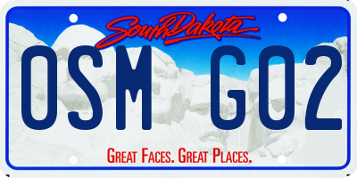 SD license plate 0SMG02