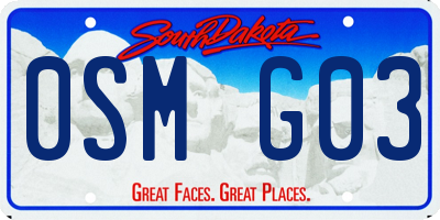 SD license plate 0SMG03