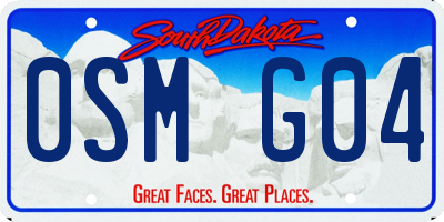 SD license plate 0SMG04