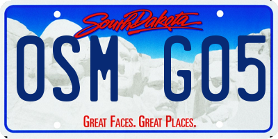 SD license plate 0SMG05