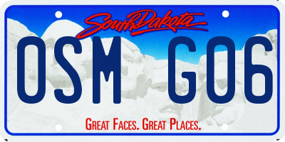 SD license plate 0SMG06
