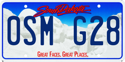 SD license plate 0SMG28