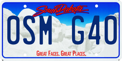 SD license plate 0SMG40