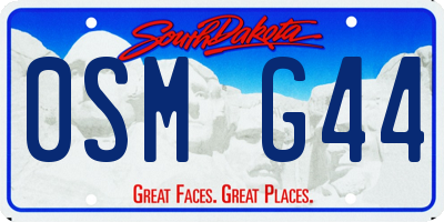 SD license plate 0SMG44