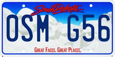 SD license plate 0SMG56