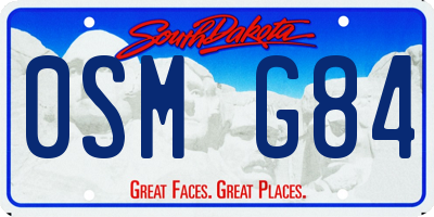 SD license plate 0SMG84
