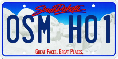 SD license plate 0SMH01