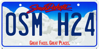 SD license plate 0SMH24