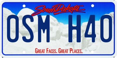 SD license plate 0SMH40