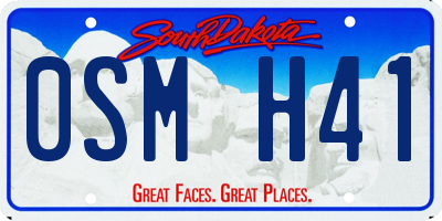 SD license plate 0SMH41