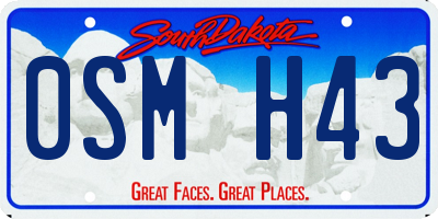 SD license plate 0SMH43
