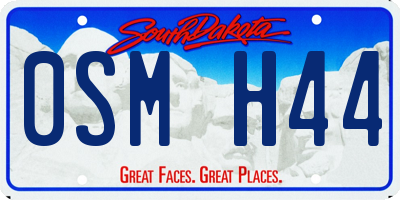 SD license plate 0SMH44