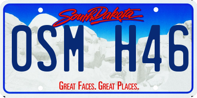 SD license plate 0SMH46