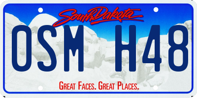 SD license plate 0SMH48