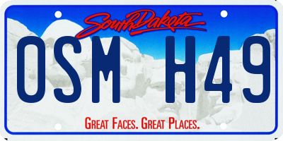 SD license plate 0SMH49