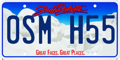 SD license plate 0SMH55