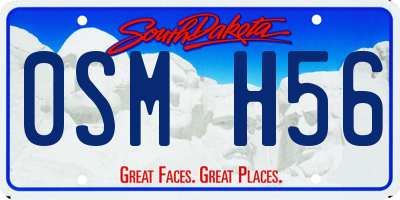 SD license plate 0SMH56