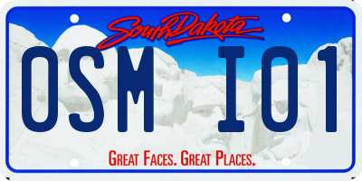 SD license plate 0SMI01