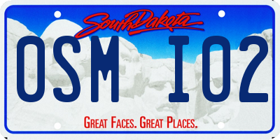 SD license plate 0SMI02