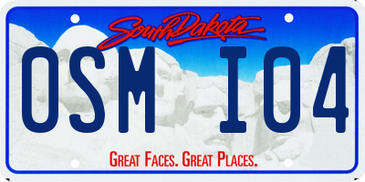 SD license plate 0SMI04