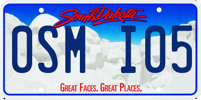 SD license plate 0SMI05