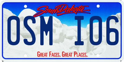 SD license plate 0SMI06