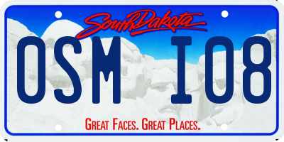 SD license plate 0SMI08