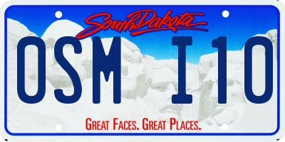 SD license plate 0SMI10