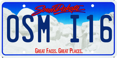 SD license plate 0SMI16