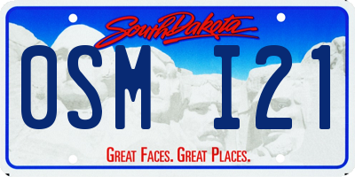 SD license plate 0SMI21