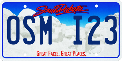 SD license plate 0SMI23