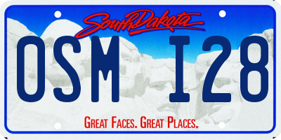SD license plate 0SMI28