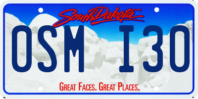 SD license plate 0SMI30