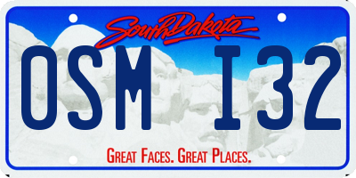 SD license plate 0SMI32