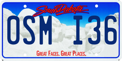 SD license plate 0SMI36