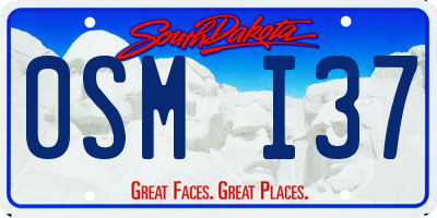 SD license plate 0SMI37