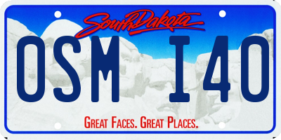 SD license plate 0SMI40