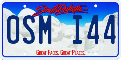 SD license plate 0SMI44